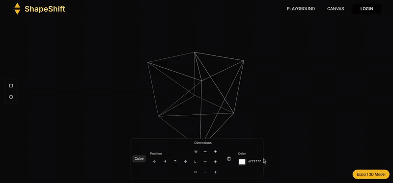 Demo of the canvas feature